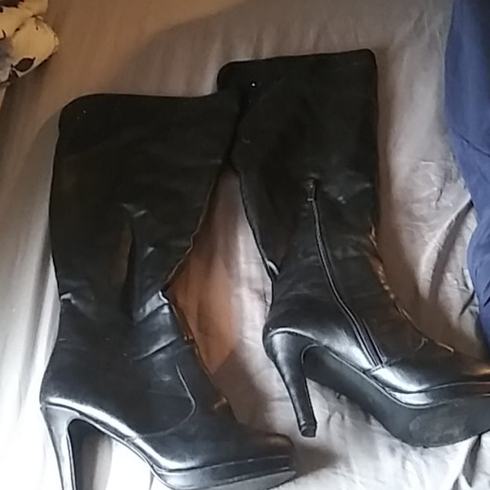 Over the knee mid thigh boot wide width